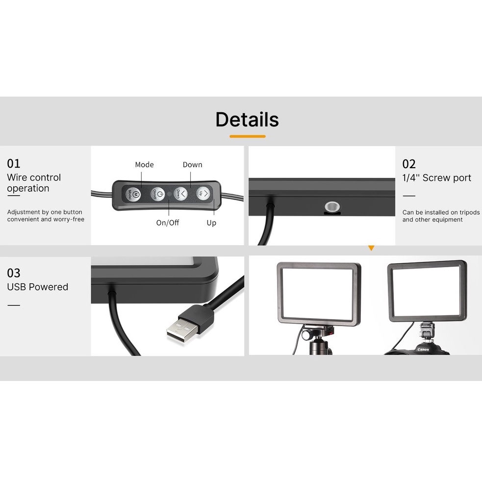 ULANZI VIJIM VL108C (3200K-5600K) - HÀNG CHÍNH HÃNG - Đèn LED Bi-Color cổng USB