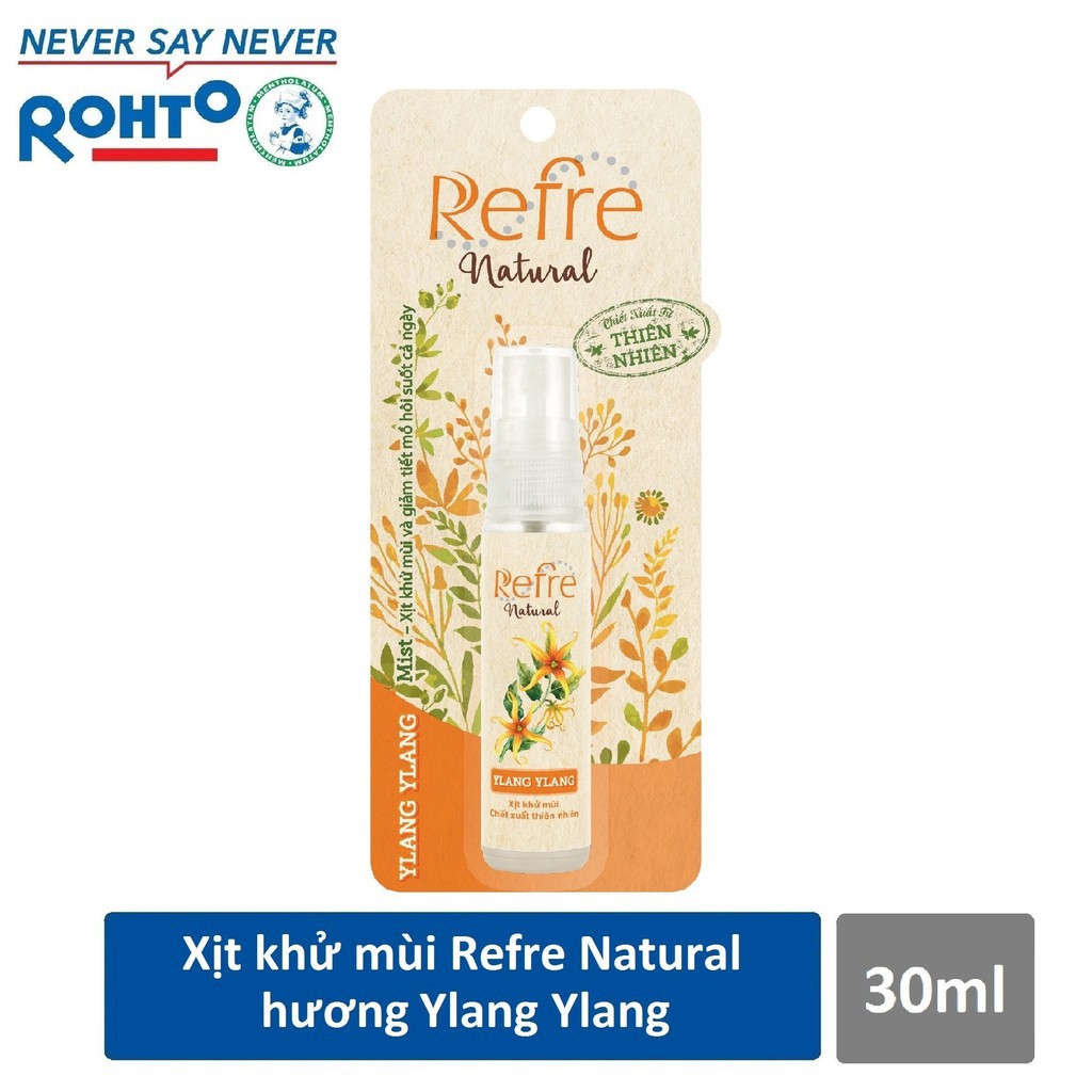 Xịt Khử Mùi Refre Natural 30ml