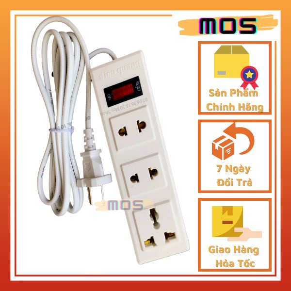 Ổ cắm điện Điện Quang ⚡⚡ 1 đổi 1⚡⚡ kéo dài 2 mét/ 5 mét công suất 2500W Mos Shop