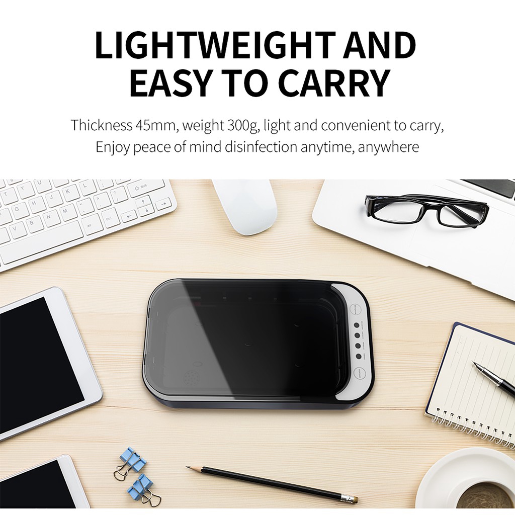 (Hàng Mới Về) Hộp Khử Trùng Không Dây Đa Năng Bằng Tia Uv