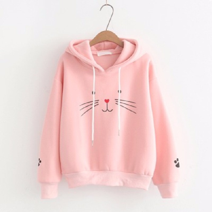 Áo Khoác Nỉ unisex 🚚 FREESHIP 🚚 Áo hoodie in hình mèo mũi đỏ