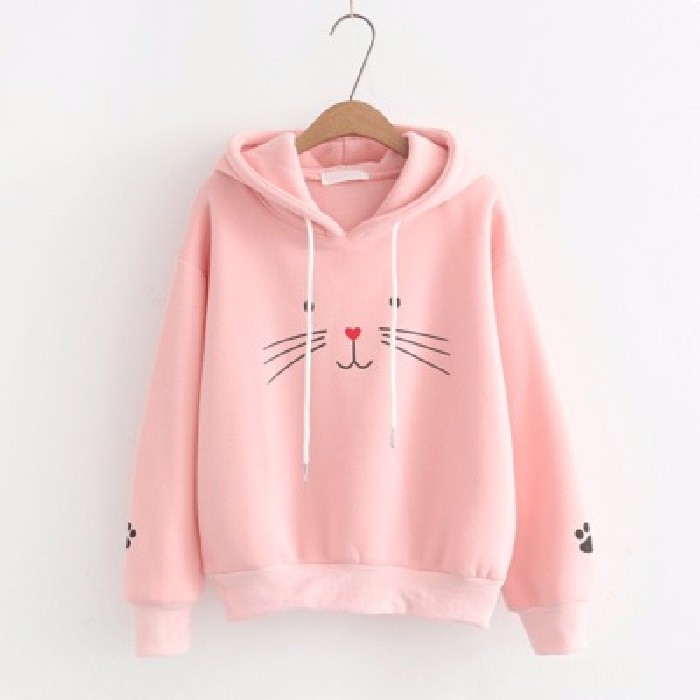 Áo Khoác Nỉ unisex 🚚 FREESHIP 🚚 Áo hoodie in hình mèo mũi đỏ (Nhiều Màu)