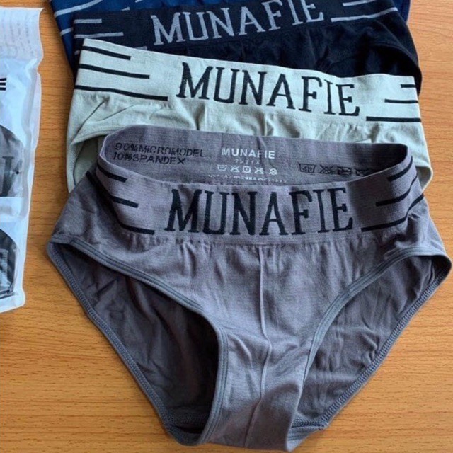 Quần lót nam Munafie dệt kim vải cotton thấm hút mồ hôi (Được chọn màu)