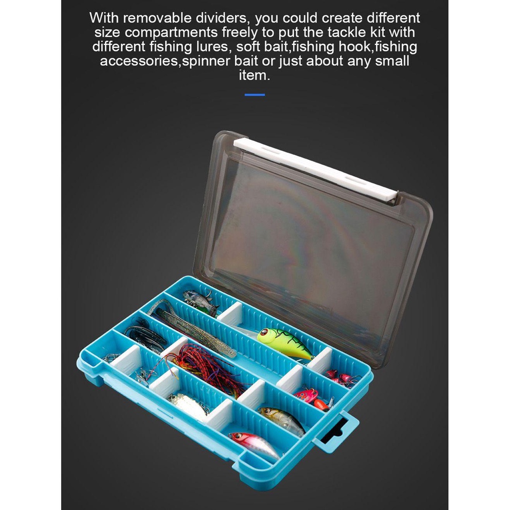 Hộp Đựng Phụ Kiện Câu Cá Nhiều Ngăn Đa Năng Có Thể Tháo Rời