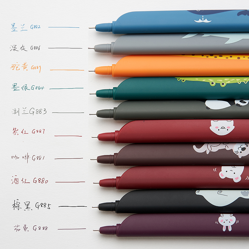 1 Cây Bút Gel Nhiều Màu Sắc Họa Tiết Động Vật Hoạt Hình Đa Năng Cho Học Sinh