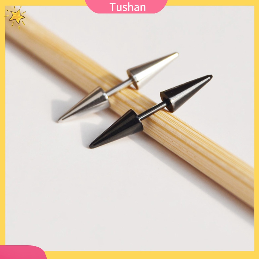 Khuyên tai nam nữ dạng đinh tán bằng thép không gỉ cá tính