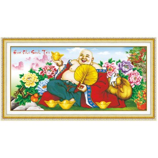 Tranh gắn đá toàn bộ - Tranh Phật Di Lặc