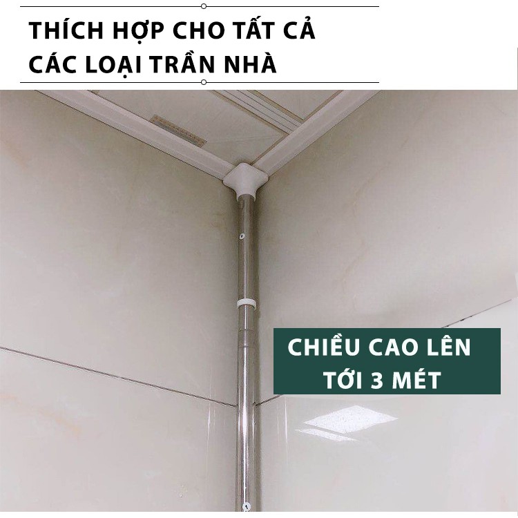 Kệ góc rút 4 tầng để đồ nhà tắm-Bộ giá đỡ góc 4 tầng - Điều chỉnh độ cao theo từng phòng