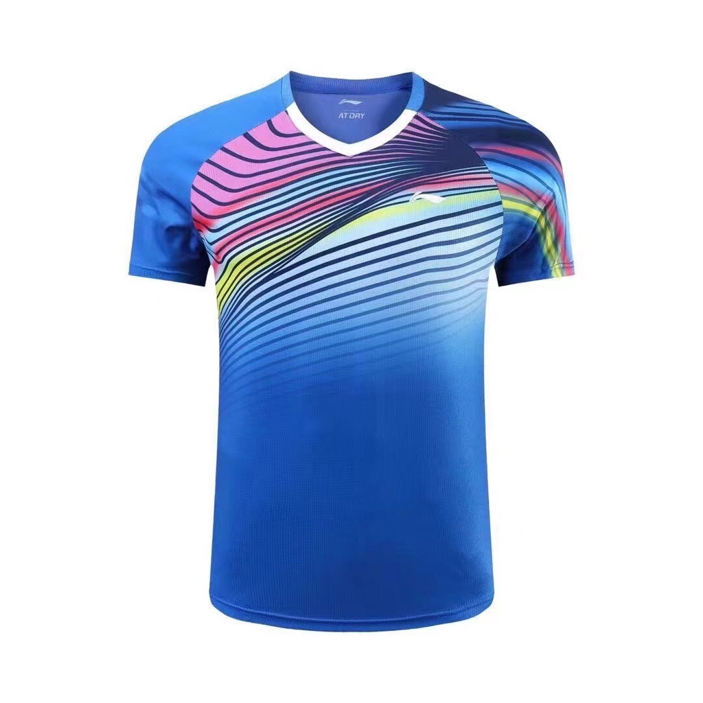 Li Ning Áo Đồng Phục Thể Thao Cầu Lông Bóng Chuyền Đội Tuyển Đánh Cầu Lông Mùa Hè Thoáng Khí Nhanh Khô Cho Nam Và Nữ