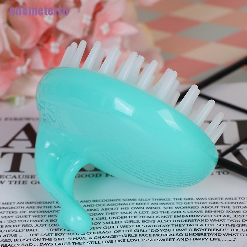 [Hàng mới về] Lược silicon cỡ nhỏ cầm tay mát xa chăm sóc da đầu