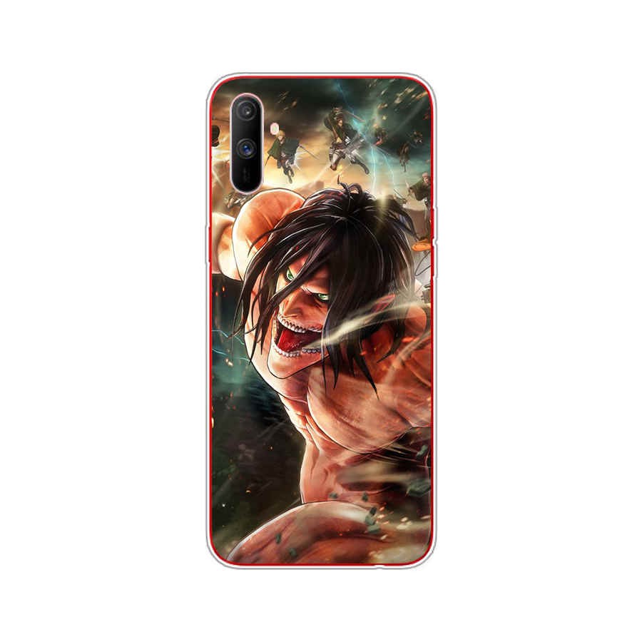 Ốp silicon Mềm In Hình Nhân Vật Trong Attack On Titan Cho Oppo Realme C3 / A1K / A37 / Neo 9 / F1 / A35 / F9 Pro