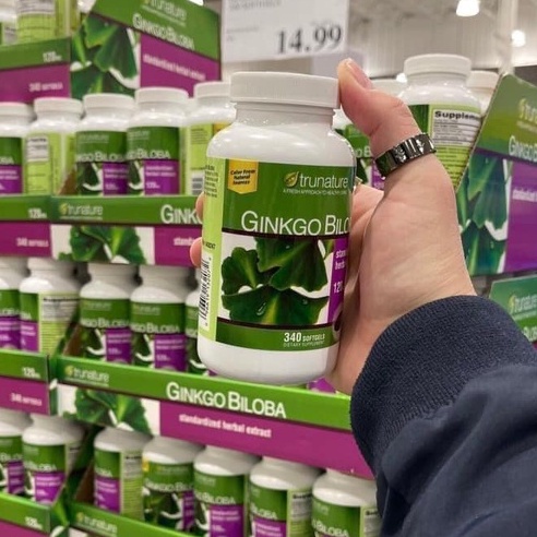Viên uống bổ não, tăng cường sức khỏe trí não [Mỹ] Trunature Ginkgo Biloba 120mg Hộp 340 viên [Chính hãng]