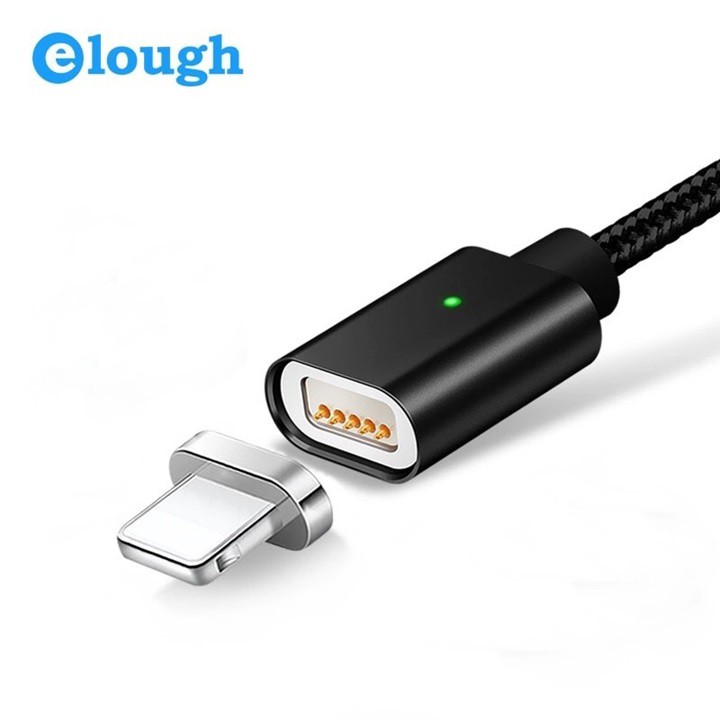 Sạc Cáp Hít Nam Châm 2.4A Elough E04 Chui Lightning Iphone Hàng Chính Hãng Phân Phối