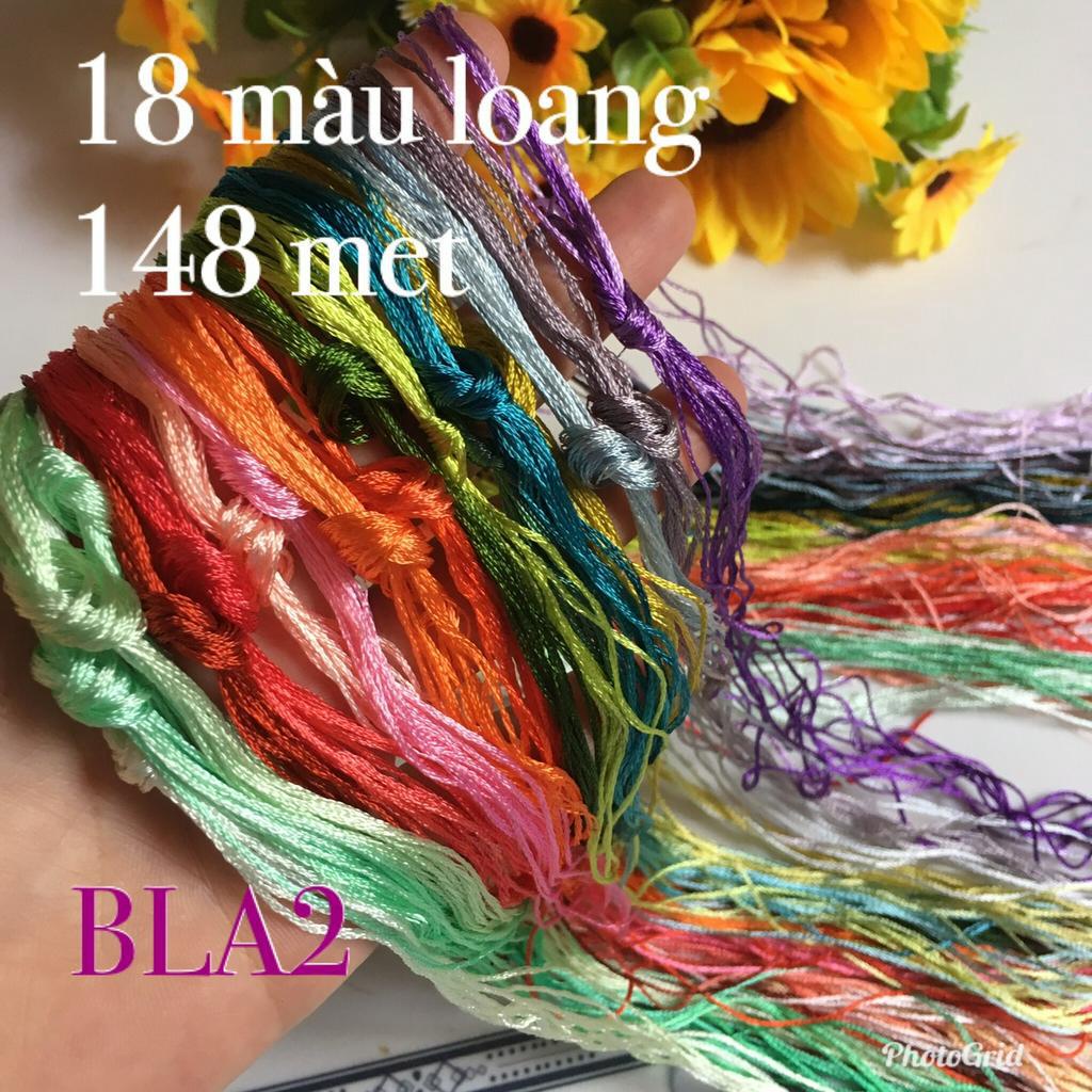🌿🌺Chỉ thêu TƠ BÓNG 17-46 màu thêu tay truyền thống làng nghề