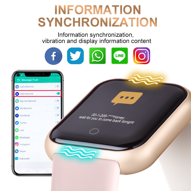Đồng Hồ Thông Minh D20 2021 Theo Dõi Sức Khỏe Kết Nối Bluetooth Cho Xiaomi Android Apple