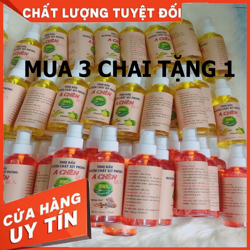 [Cực hiệu quả] Tinh dầu xịt phòng nguyên chất 100ml khử mùi, sát khuẩn, đuổi muỗi xua đuổi côn trùng