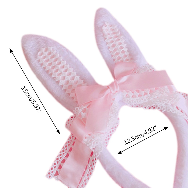 Băng Đô Tai Thỏ Bằng Lông Nhung Dễ Thương Xinh Xắn Dành Cho Nữ