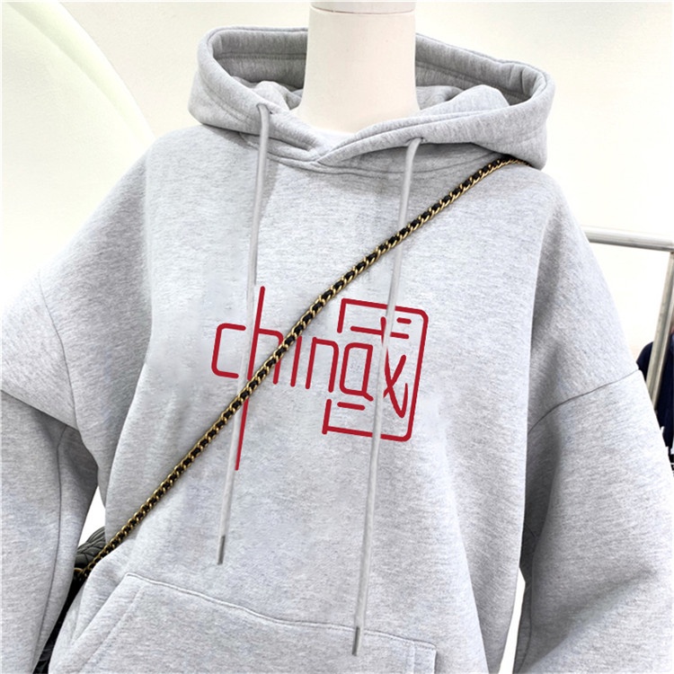 ZHELIHANGFEI Áo Hoodie Tay Dài Form Rộng Theo Phong Cách Trung Quốc Dễ Phối Đồ