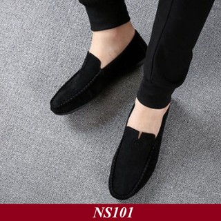 Tặng Vớ Lười Cao Cấp - Giày Lười Da Lộn Phong Cách Hàn Quốc Đủ Size 37-43