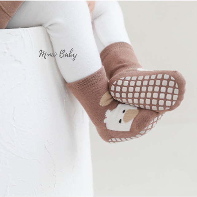 Tất vớ cao cổ chống trơn trượt in hình gấu Nemo baby dễ thương cho bé T35 Mimo Baby