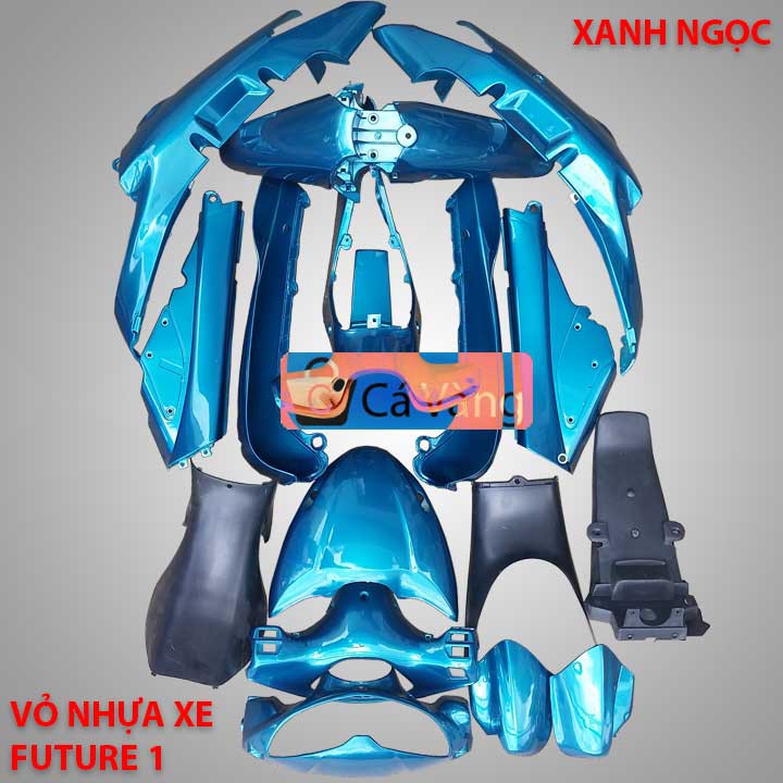 Vỏ nhựa xe máy Future 1 - Nhựa Trắng cao cấp - Màu XANH NGỌC giá rẻ