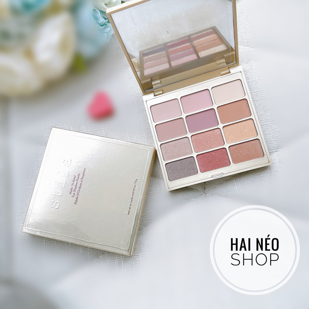 Bảng Màu Mắt Stila Matte 'N Metal Eyeshadow Palette 12 màu (USA)