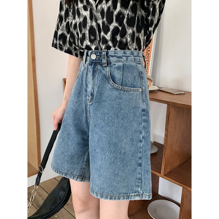 Quần Đùi Jeans Cạp Cao Nữ Phong Cách Ullzang,Quần Short Giữa Eo Chất Bò Cao Cấp