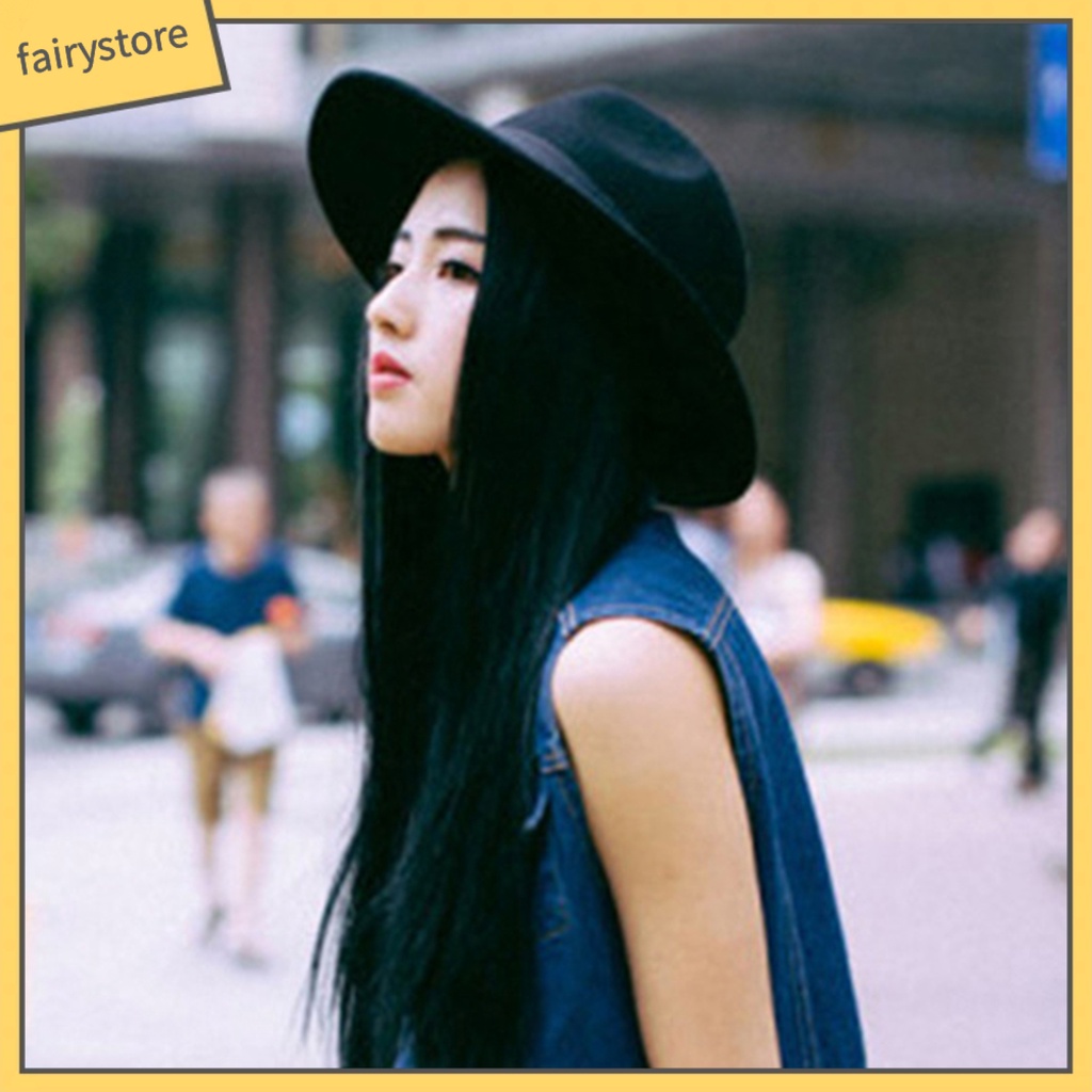 Mũ Phớt Màu Trơn Phong Cách Vintage Cho Nam