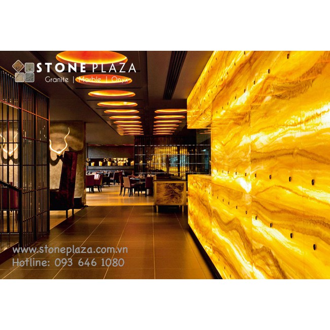 ĐÁ NGỌC ONYX XUYÊN SÁNG VÀNG NHẠT OPIUM (OPIUM ONYX)