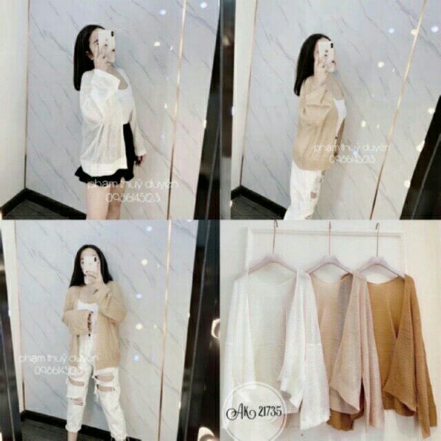 Áo khoác cadigan len mỏng mix ngoài siêu xinh | BigBuy360 - bigbuy360.vn