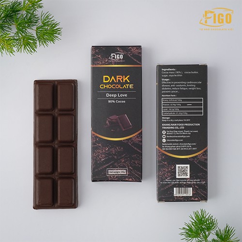 [MUA 4 TẶNG 1] Bar 20gr- Combo 4 Dark Chocolate, Kẹo Socola đen 100% Cacao; 100% Diet Sugar; 90%; 85% + Tặng Dark 70%