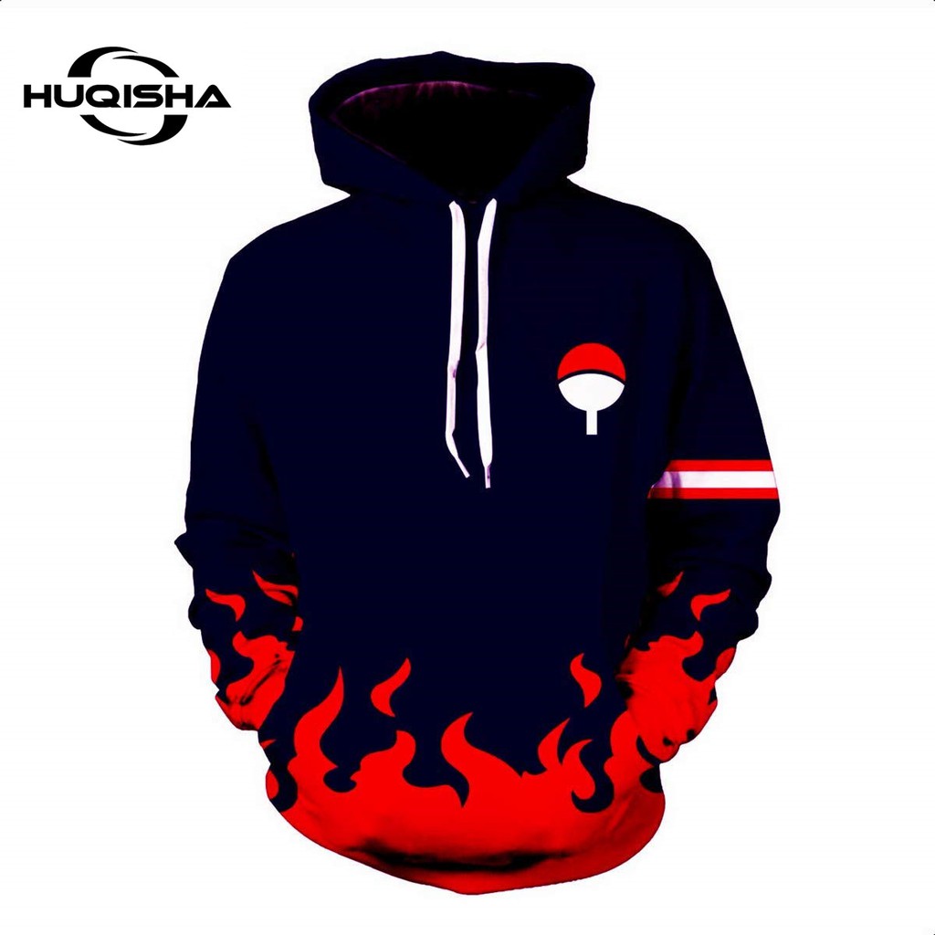 Áo hoodie HUQISHA in hình Naruto Uzumaki Kakashi cho cả nam và nữ