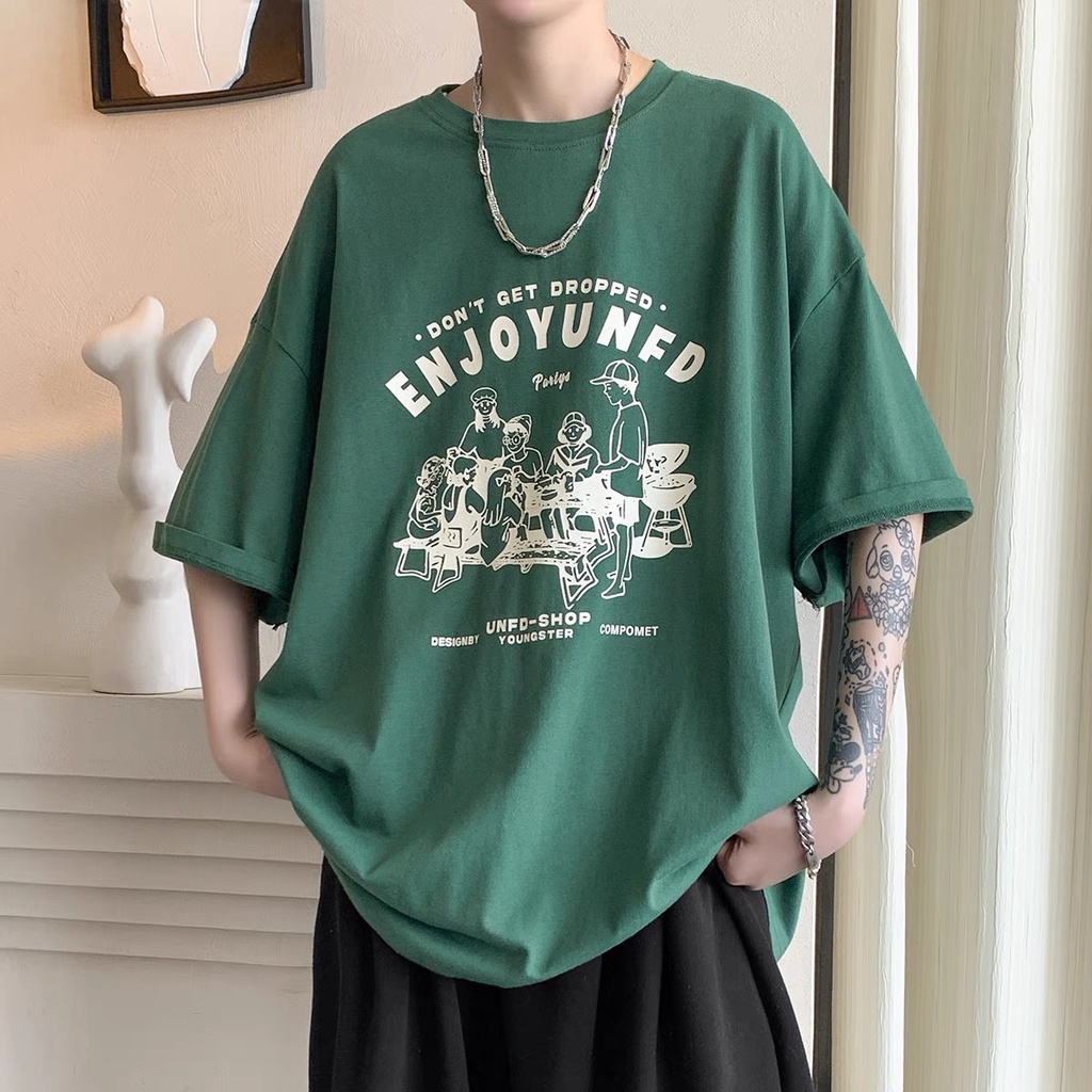 Áo thun phông tay lỡ nam nữ form rộng unisex ATL 239