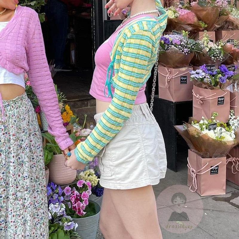 Chân Váy Ngắn Chữ A Lưng Thấp Màu Trơn Thời Trang Mùa Hè Cho Nữ