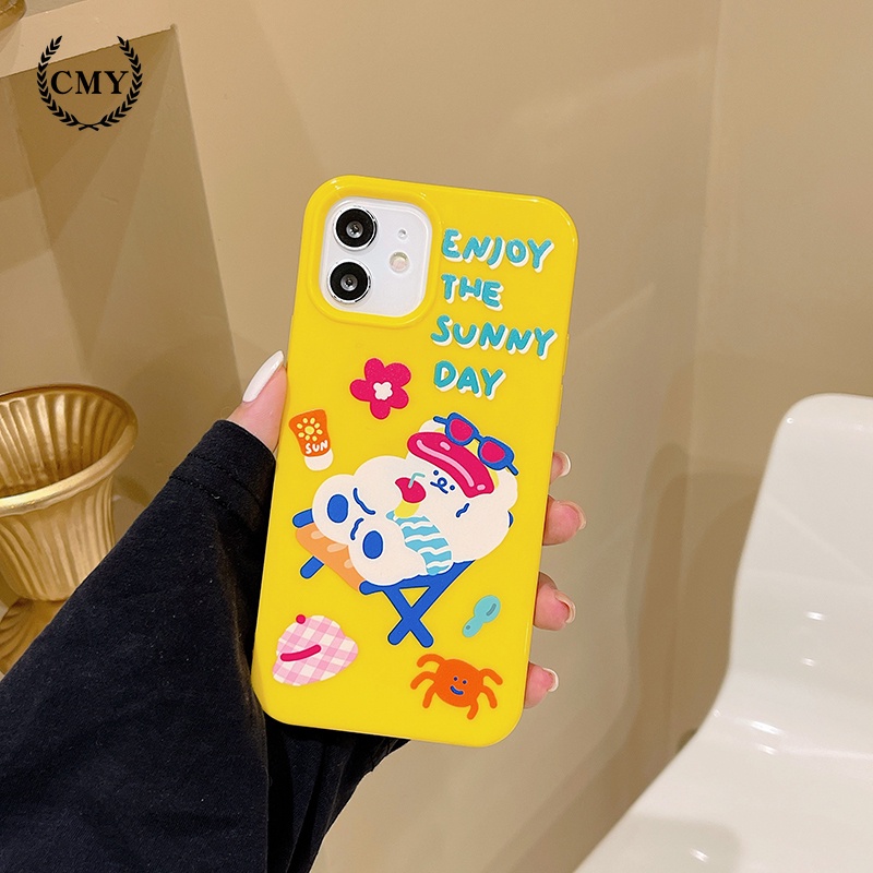 Ốp điện thoại TPU in hình chú gấu cho iPhone 11 Pro Max X Xr Xs Max 7 8 Plus Se 2020 12 pro max 12 mini