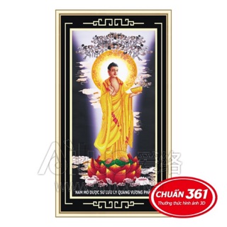 Tranh thêu chữ thập 3d Phật dược sư 52x94,53353