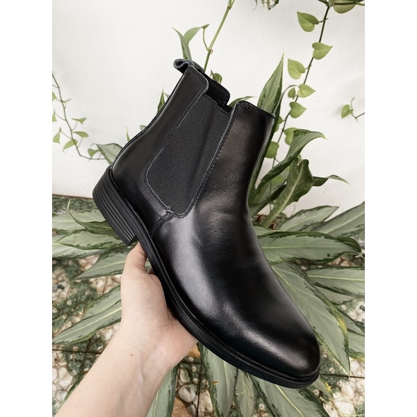 Giày nam chelsea boot cao cổ da bò thật TEFOSS HN601 da nappa đế khâu s38-44-mũi tròn