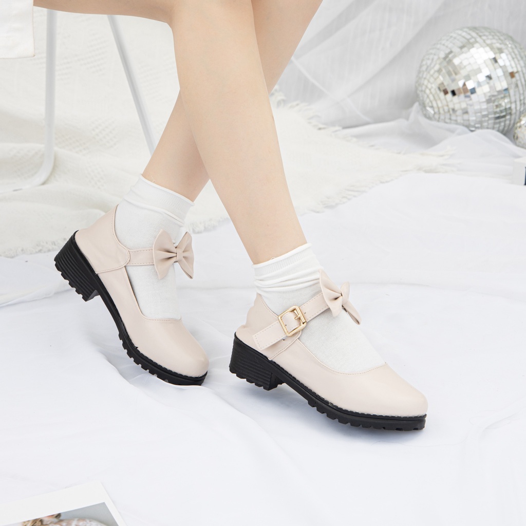 [Mã SKAMFS185M giảm 10% đơn 100K] Giày Oxford Nữ MWC Đế 3cm Phong Cách Tiểu Thư Gắn Nơ Xinh Xắn NUOX- 9606