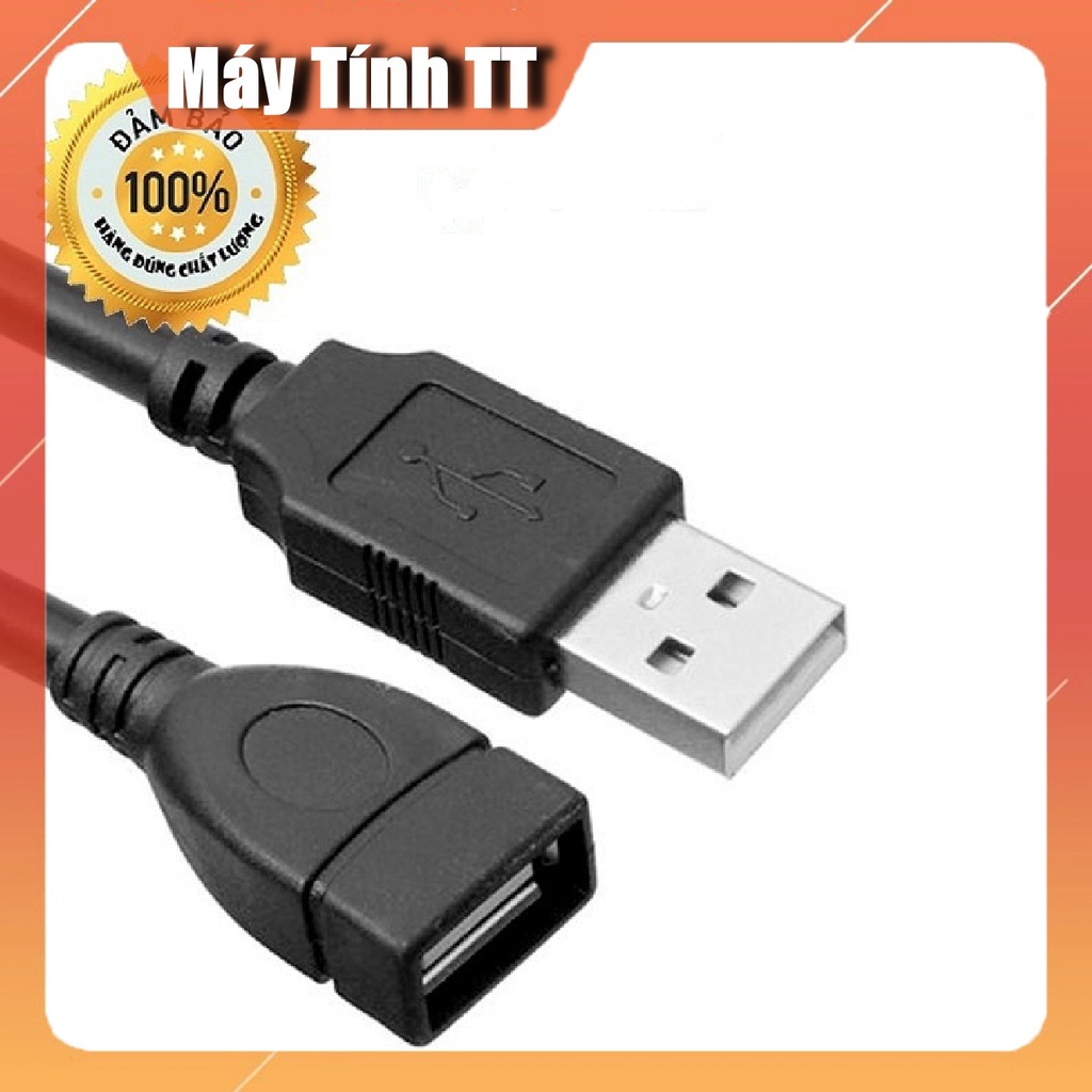 Dây cáp nối dài USB 1.5M Đen dùng  để nối dài USB 1 đầu đực 1 đầu cái loại xịn - Máy tính TT