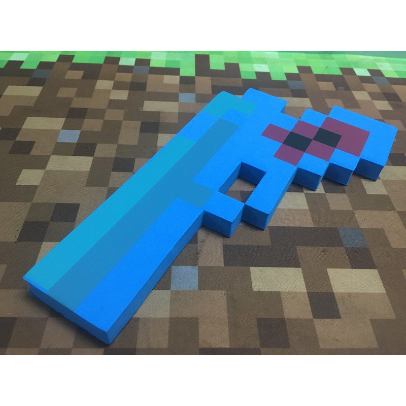 Đồ chơi Súng lục minecraft xanh dương