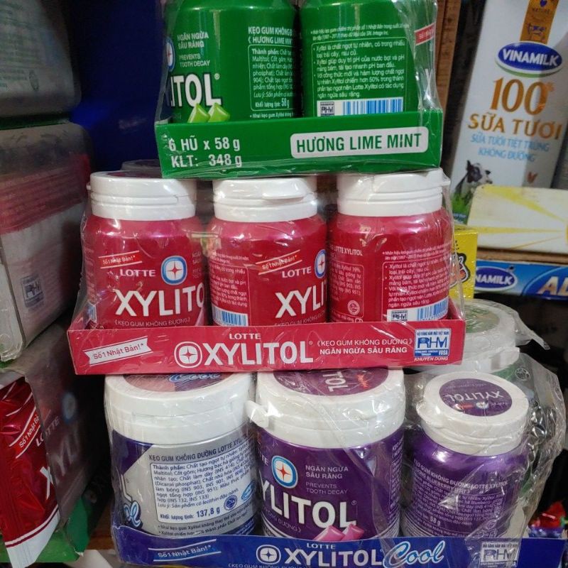 Kẹo gum Xylitol không đường lọ 58/137.8g