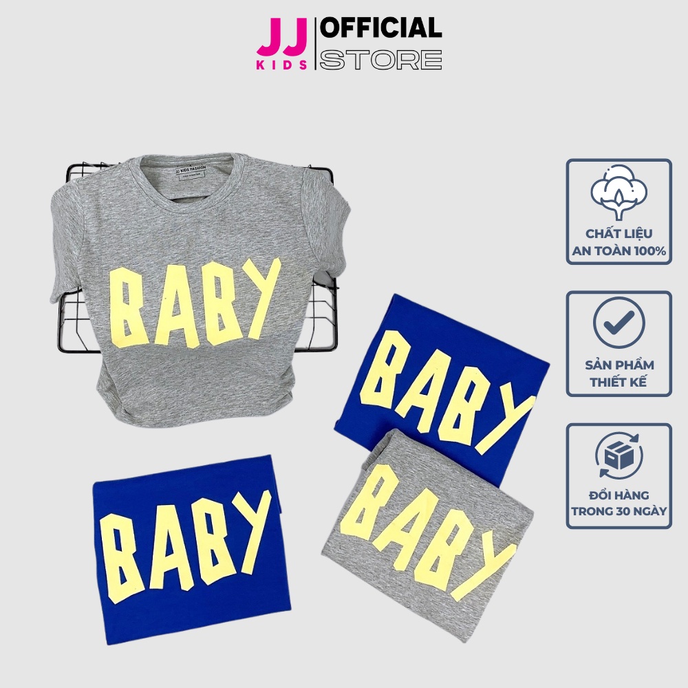 Áo thun bé trai Baby cộc tay cổ tròn full size - JJ Kids