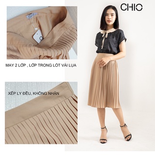 Chân váy xếp ly 2 lớp CHIO chất liệu cao cấp không nhăn không ra màu không xù lông đủ size