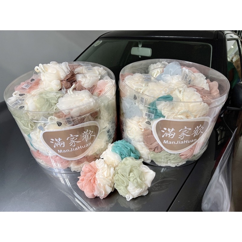 Sỉ 11k- Bông Tắm Tròn Tạo Bọt Có Dây Treo Siêu Mềm Tẩy Tế Bào Chết