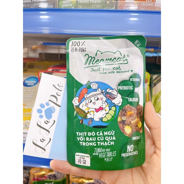 Pate Meowcat cho mèo nhiều vị gói 70g