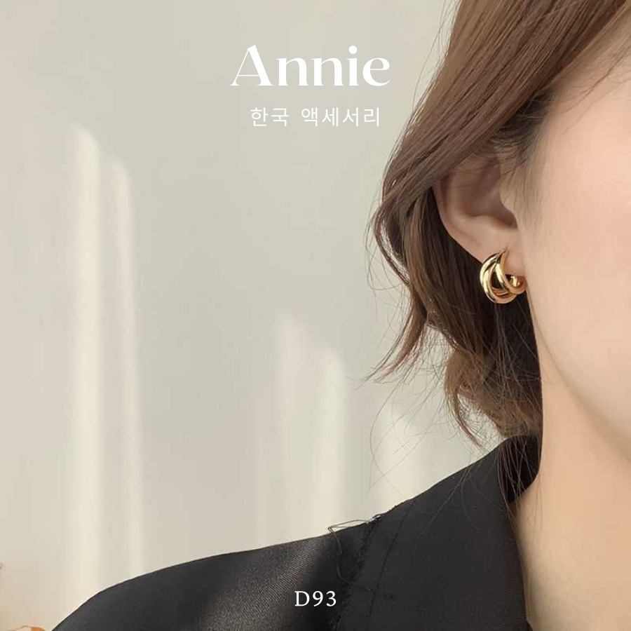 Bông tai nữ mạ vàng mùa hè đi biển Vintage cổ điển sang trọng cao cấp phong cách Retro Hàn Quốc ANNIE