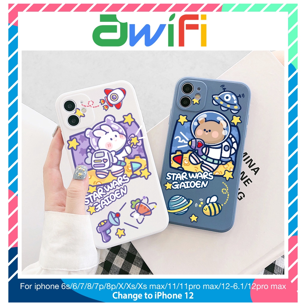 Ốp lưng iphone vuông gấu starwars 6/6plus/6s/6splus/7/7plus/8/8plus/x/xr/xs/11/12/pro/max/plus/promax - Awifi B6-3 | BigBuy360 - bigbuy360.vn