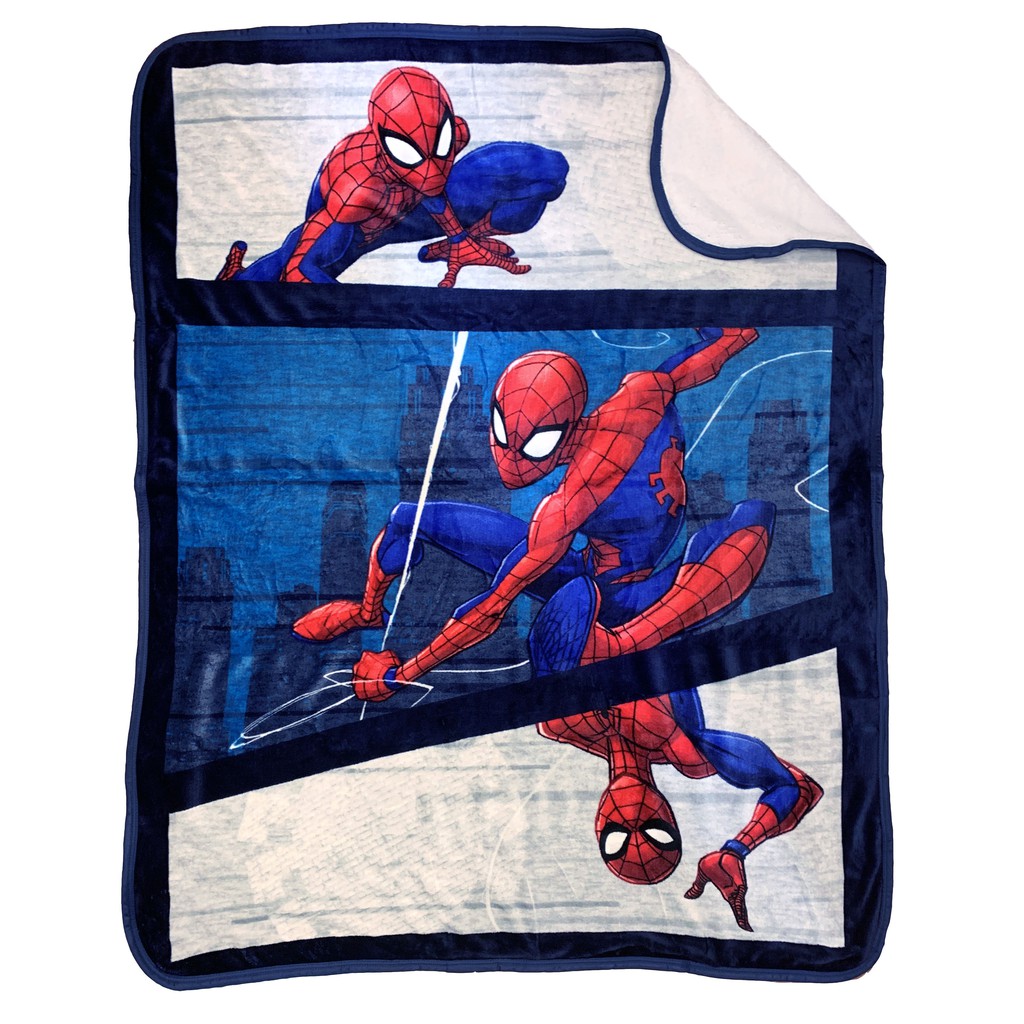 Mền ( Chăn ) hình người nhện - Spiderman City Swinger Sherpa-Backed Throw 1