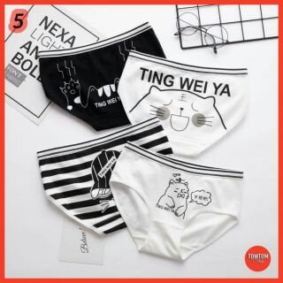 Bộ 4 Quần Chip Cotton Mèo Béo Đáng Yêu Mẫu 5