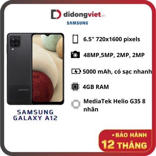 Điện thoại Samsung Galaxy A12 (4GB/128GB)